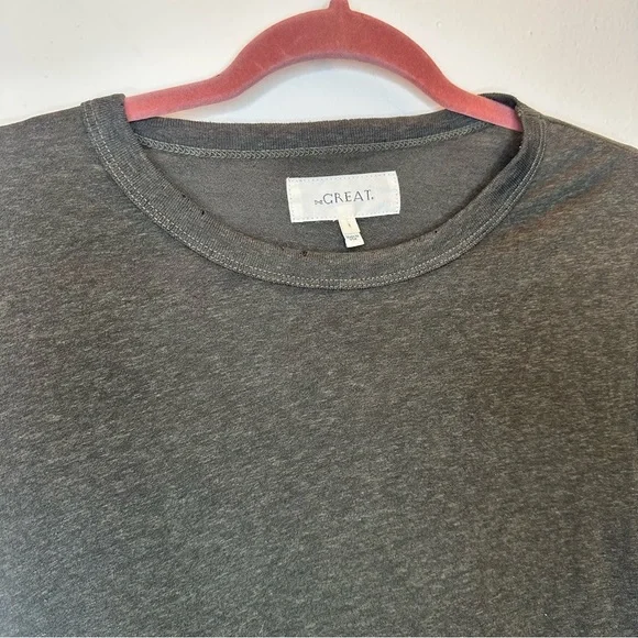 THE GREAT. Gray Ruffle Top Size 1 - Picture 4 of 15